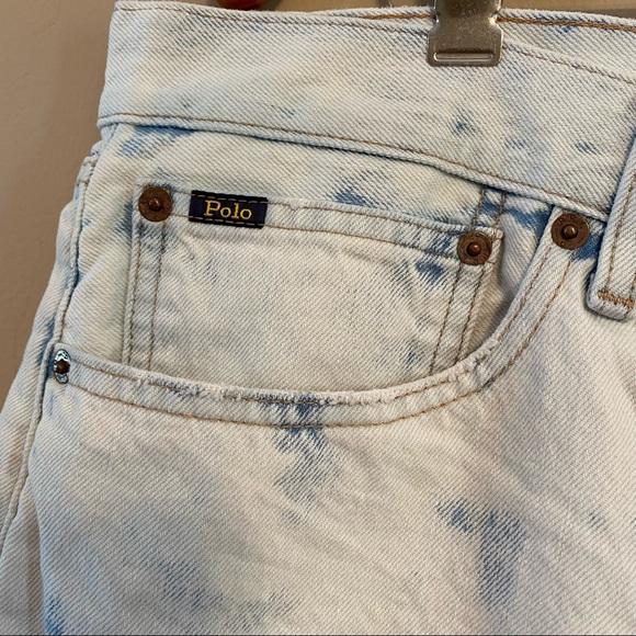Polo Ralph Lauren Acid wash Sprighton Boyfriend Denim Shorts Size 32 - Picture 4 of 8